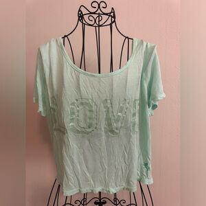 EXPRESS incredibly soft, Tiffany blue crop top size medium